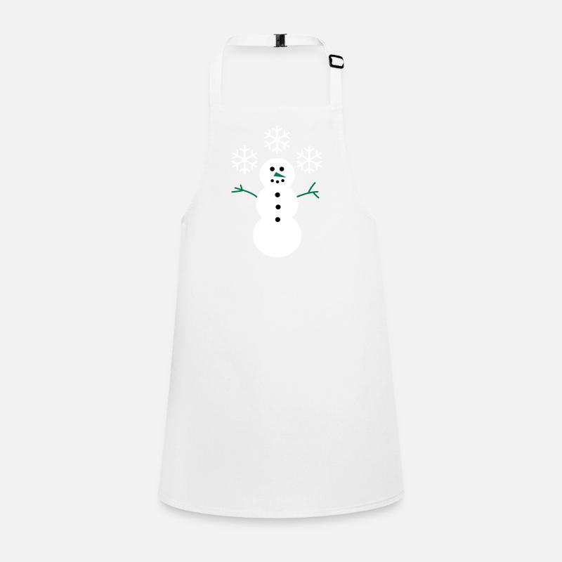 Happy Snowman with Snow Children's Apron