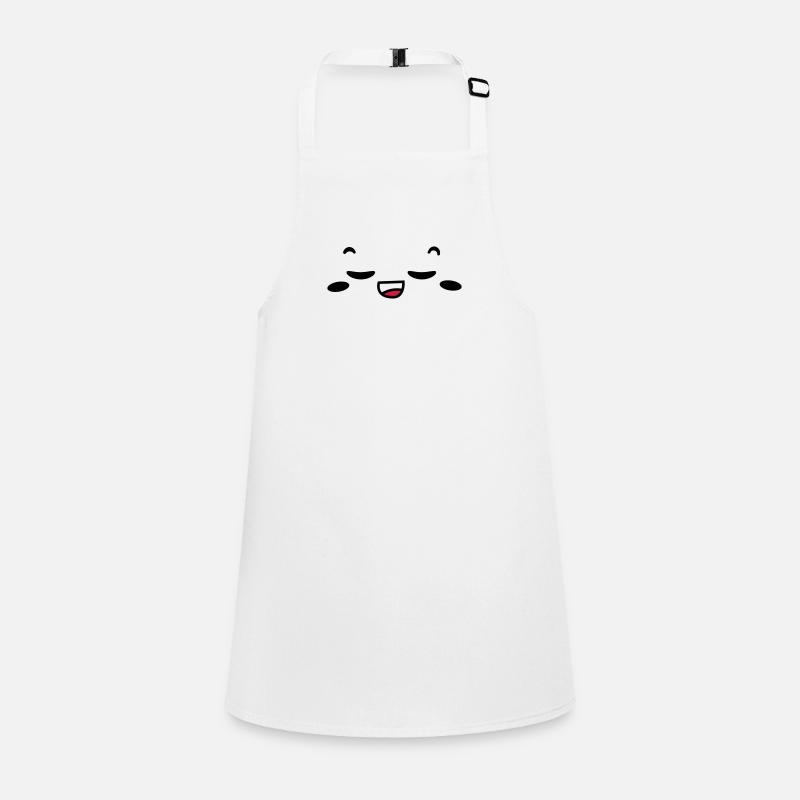 Visage kawaii : yeux mignons et design de sourire Tablier Enfant