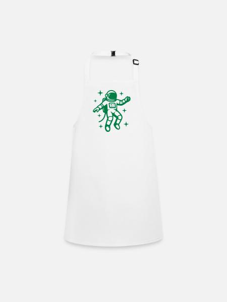 Astronaut floating freely in space - Children's Apron - white - Front