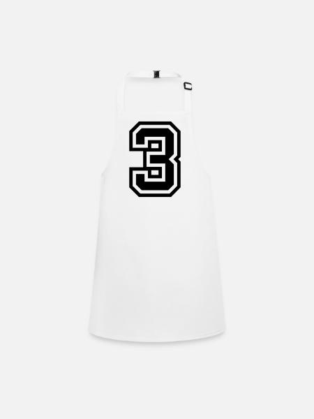 3 Symbole numérique - Tablier Enfant - blanc - Devant