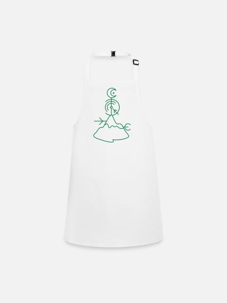 BOHO mountain top moon directions - Children's Apron - white - Front