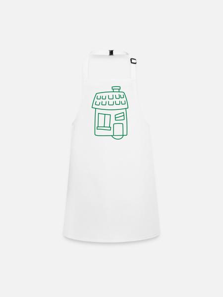 Cozy cute irregular house - Children's Apron - white - Front