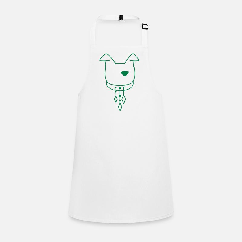 Dog head with collar dangles Children's Apron