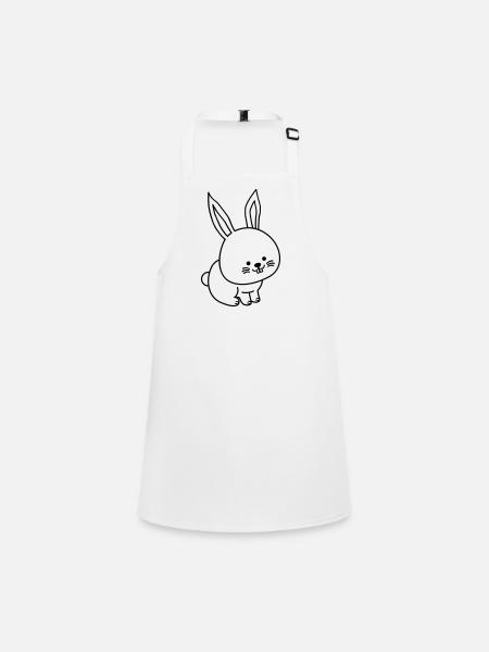 hase - Schürze für Kinder - Weiß - Vorne