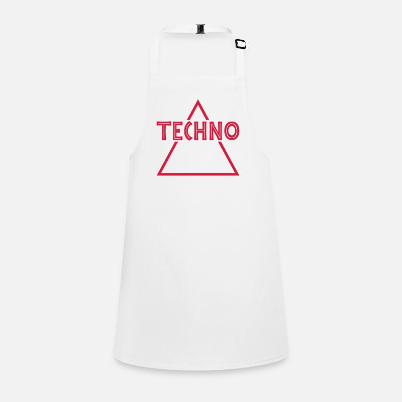musica techno | Colore modificabile - Grembiuli per bambini - bianco