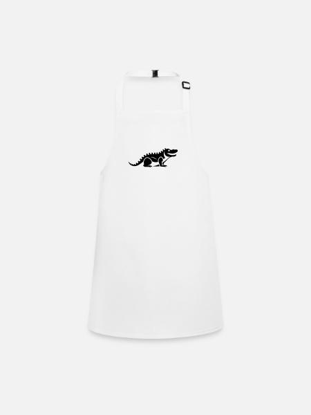 crocodile - Children's Apron - white - Front
