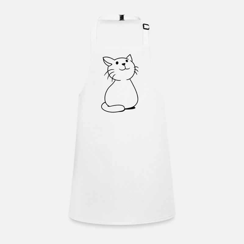 chat mignon a l’air heureux souriant chaton amusant Tablier Enfant