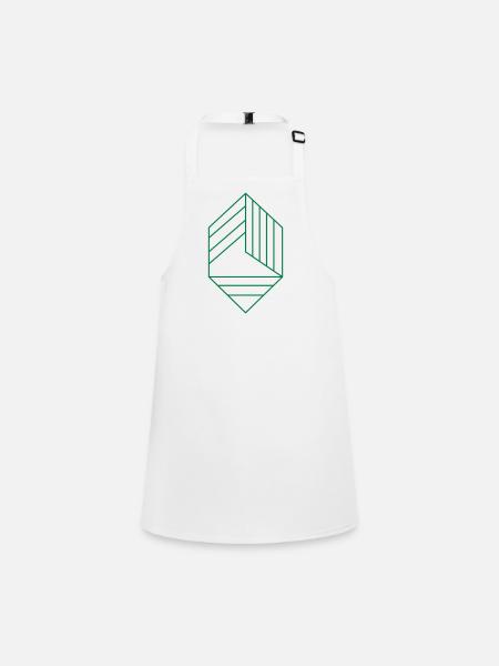 diamant avec lignes - Tablier Enfant - blanc - Devant