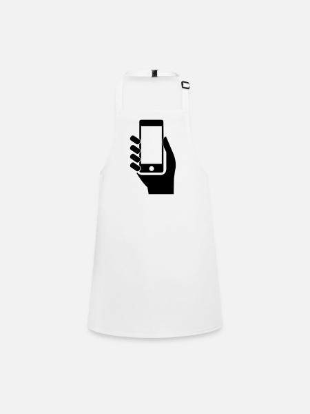 mobil_phone_01 - Children's Apron - white - Front