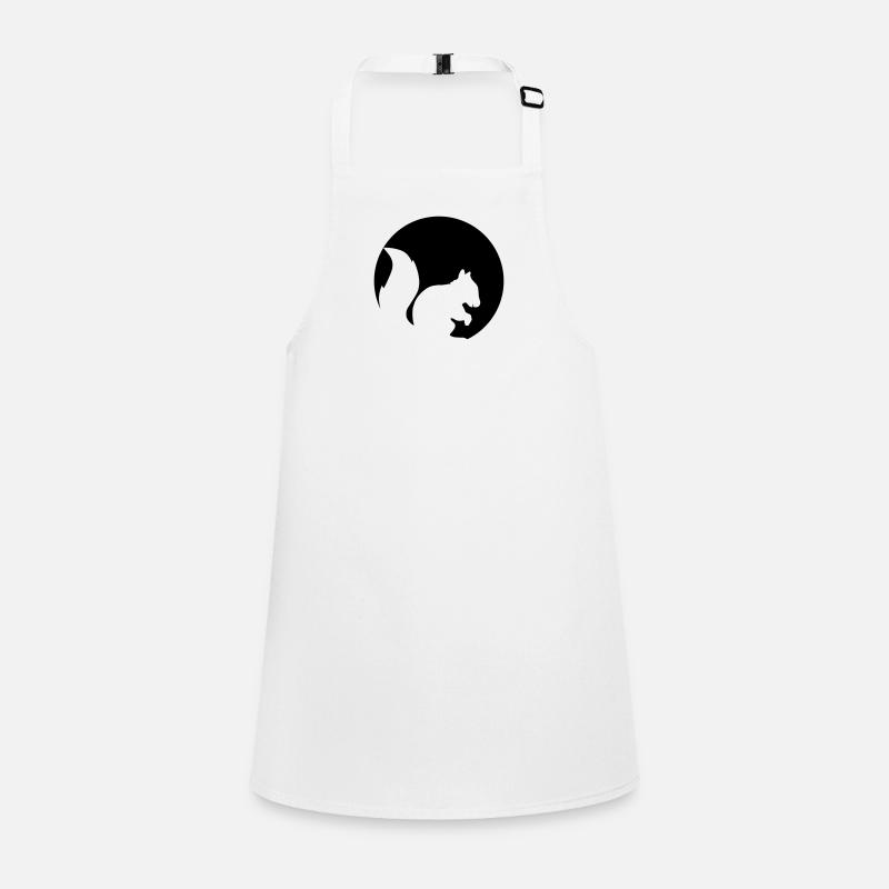 circle round logo silhouette black eichhoernchen n Children's Apron
