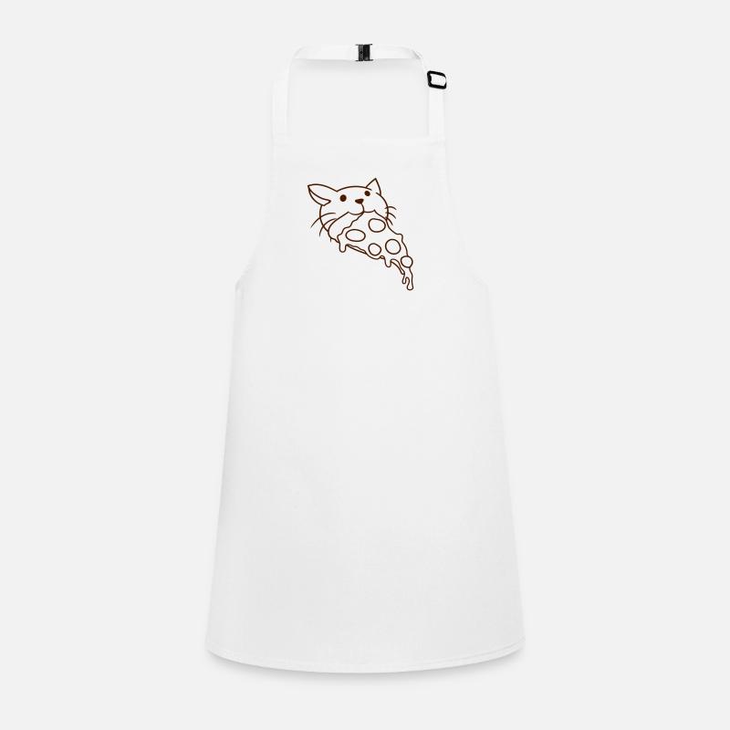 Chat mangeant du salami Pizza Faim Restauration rapide Tablier Enfant