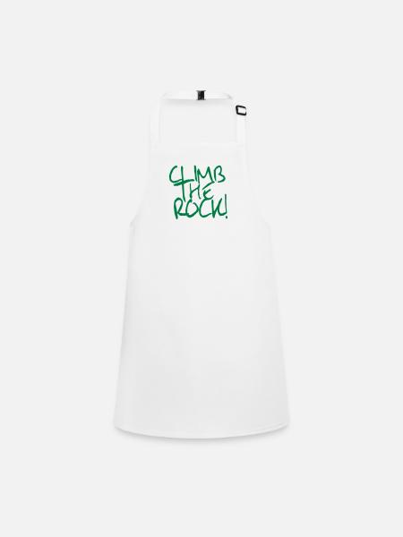 Climb The Rock! Climbing, mountaineering - Children's Apron - white - Front