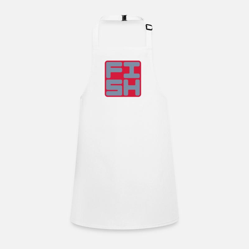 Text Logo Fish Children's Apron