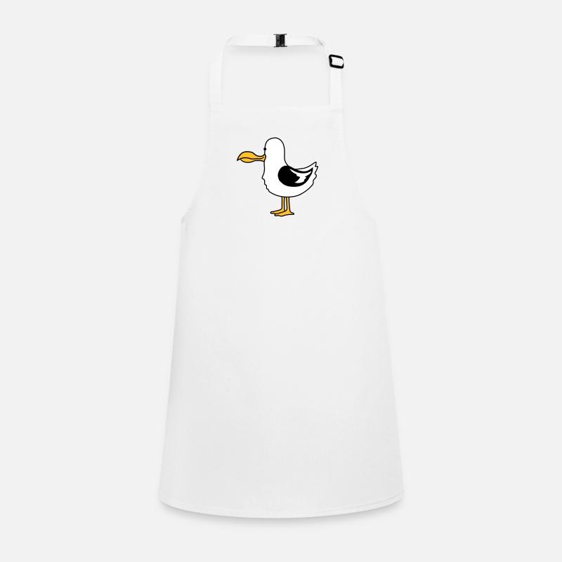 funny moeve beach bird hunger Children's Apron