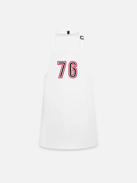 76 Number Years Jersey - Children's Apron - white - Front