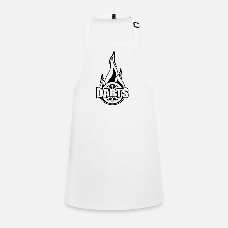black darts burning fire target flame flames Children's Apron