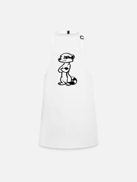 Meerkat Comic - Children's Apron - white - Front