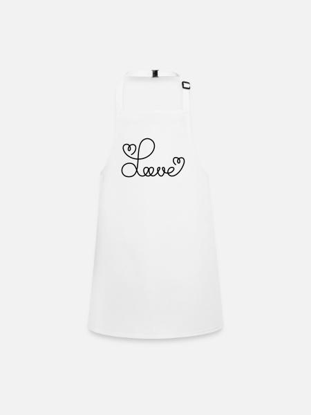 Amour - Tablier Enfant - blanc - Devant