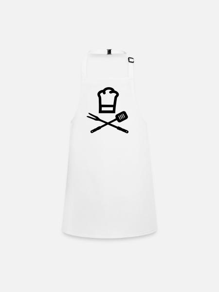 BBQ - Children's Apron - white - Front