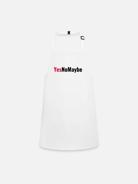 Yes No Maybe Engagement Proposal - Children's Apron - white - Front