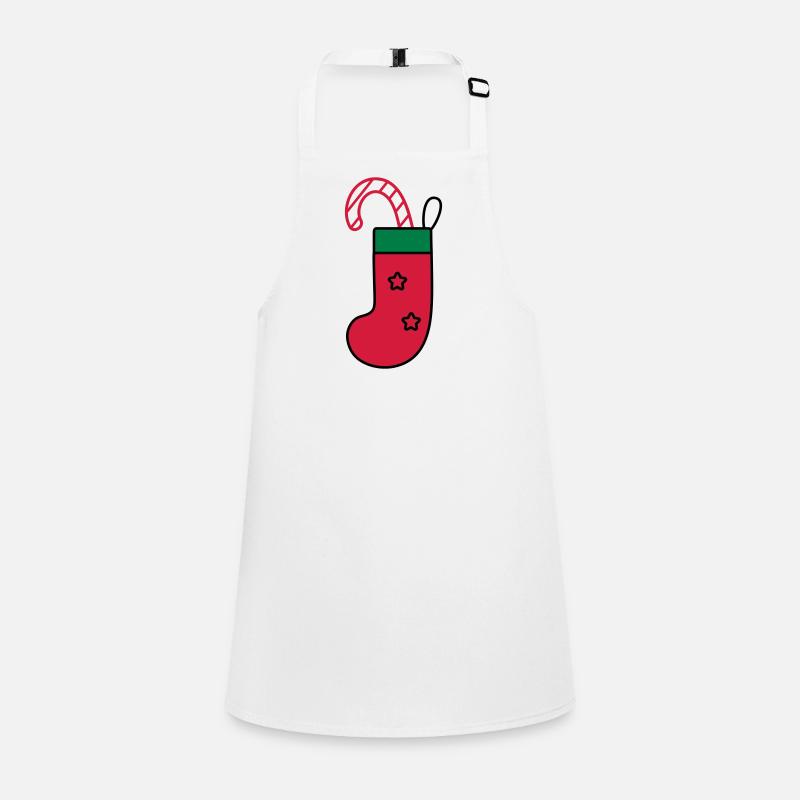 christmas sock with candy cane Children's Apron