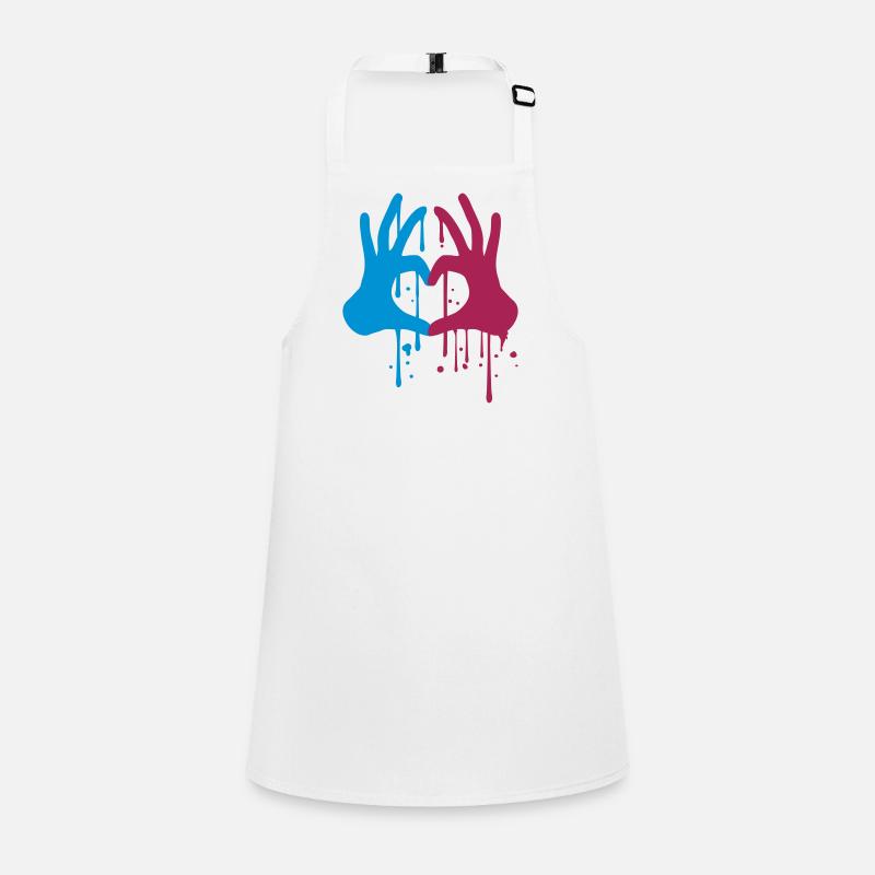 graffiti drops spray color 2 haende paar team ha Children's Apron
