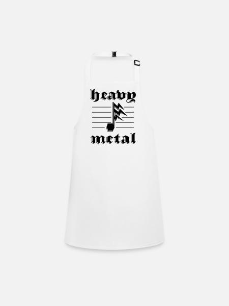 Heavy Metal autocollant Blitznote - Tablier Enfant - blanc - Devant
