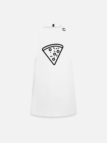 part de pizza - Tablier Enfant - blanc - Devant
