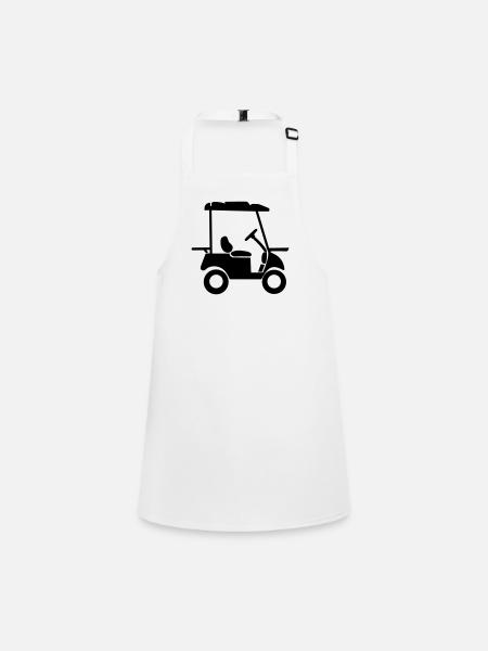 Golf Car - Children's Apron - white - Front
