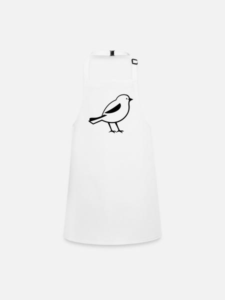 Petit oiseau - Tablier Enfant - blanc - Devant