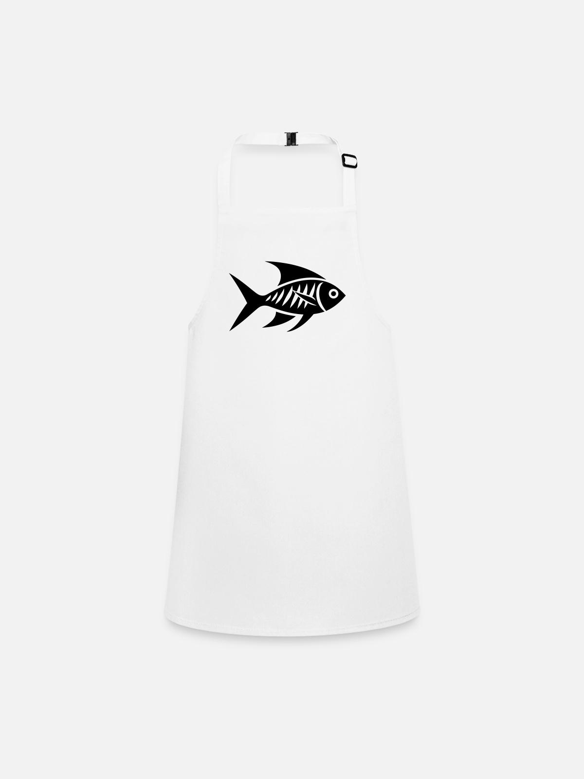 poisson - Tablier Enfant - blanc - Devant