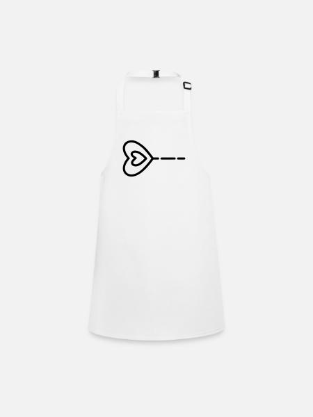 Heart Arrow - Children's Apron - white - Front