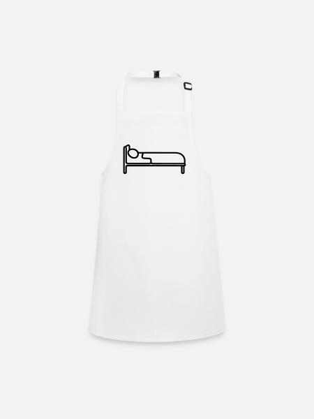 bed - Children's Apron - white - Front