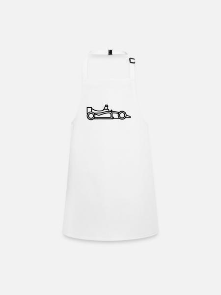 voiture de course - Tablier Enfant - blanc - Devant