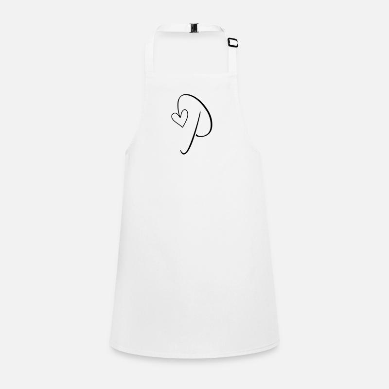 Letter P Letter-P Calligraphy Children's Apron