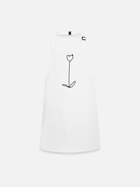Tulip - Design color selectable - Children's Apron - white - Front
