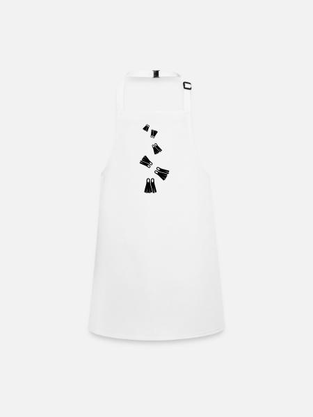 Diving Fins Diver silhouette - Children's Apron - white - Front