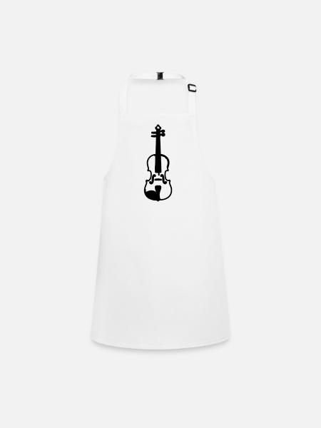 violin - Schürze für Kinder - Weiß - Vorne