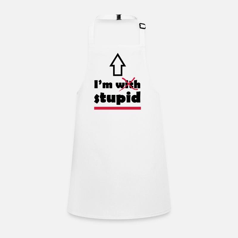 Je suis avec stupide Tablier Enfant