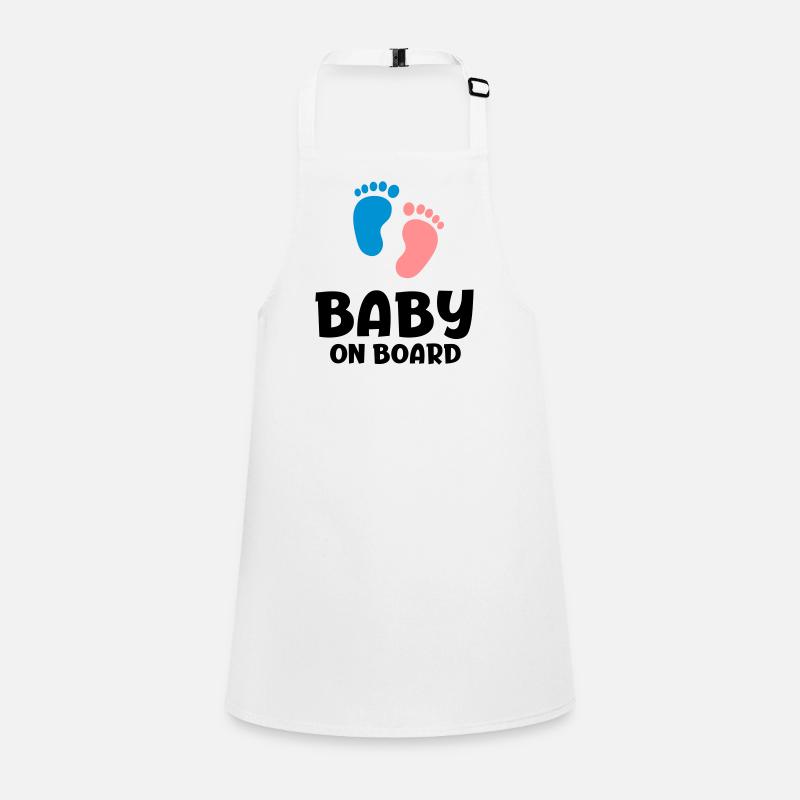 Slogan bébé à bord - bébé à bord. Pieds Tablier Enfant