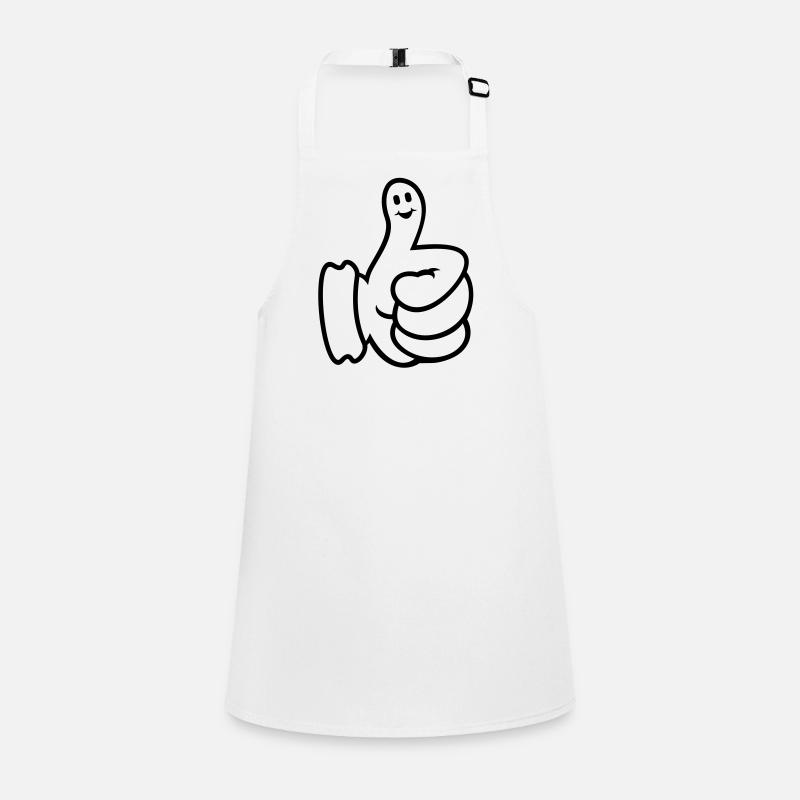 Smiley - Daumen hoch / thumbs up (outline, 1c) Schürze für Kinder