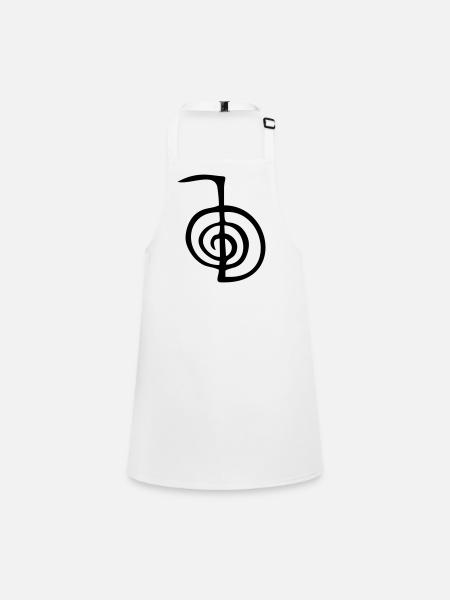 Choku Rei - Reiki Symbol - Children's Apron - white - Front
