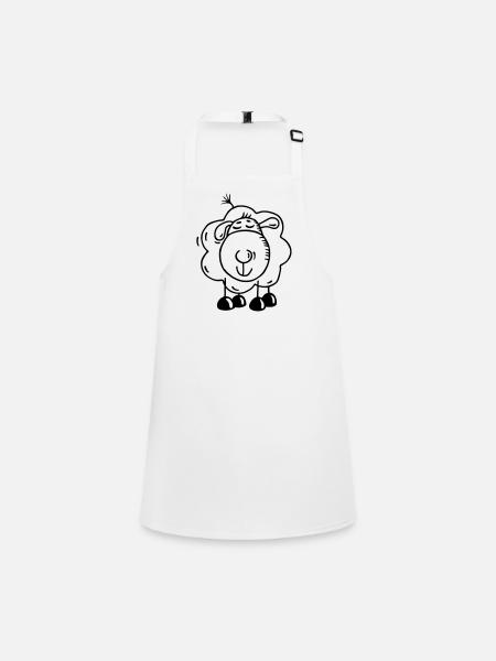 Rêver Sheep - Tablier Enfant - blanc - Devant