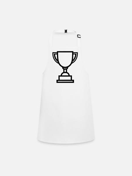Trophäe - Schürze für Kinder - Weiß - Vorne