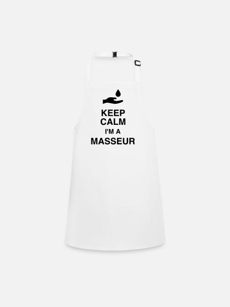Massage / Masseur / Masseuse / Métier / Job - Tablier Enfant - blanc - Devant
