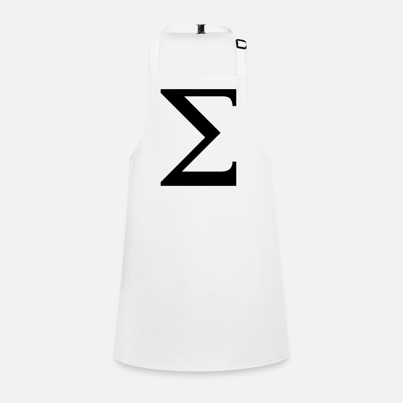 Sigma alphabet grec - Tablier Enfant - blanc