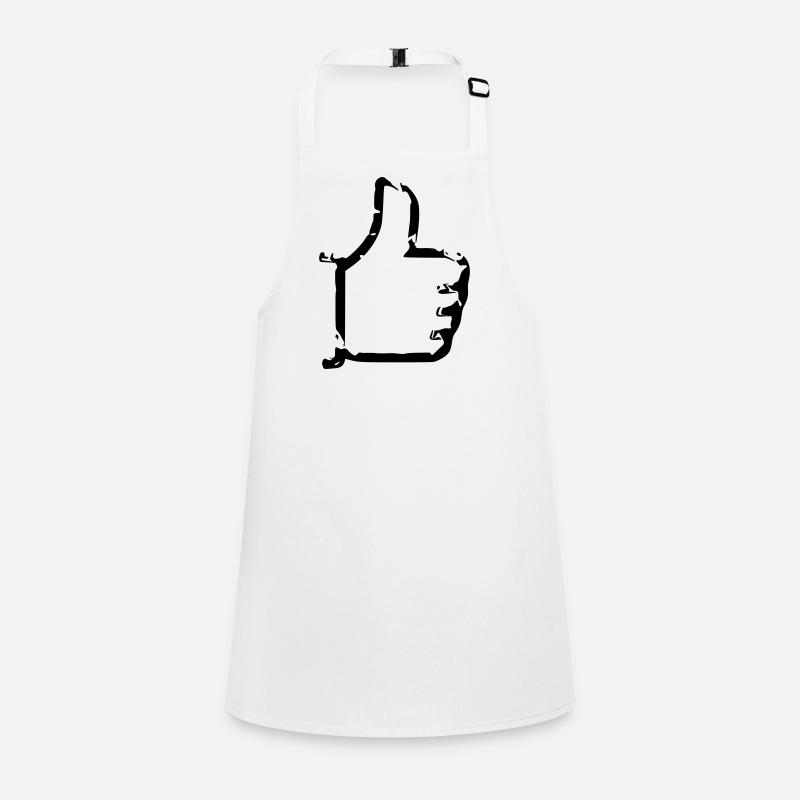 Gefällt mir - Daumen hoch - Comic - Children's Apron - white