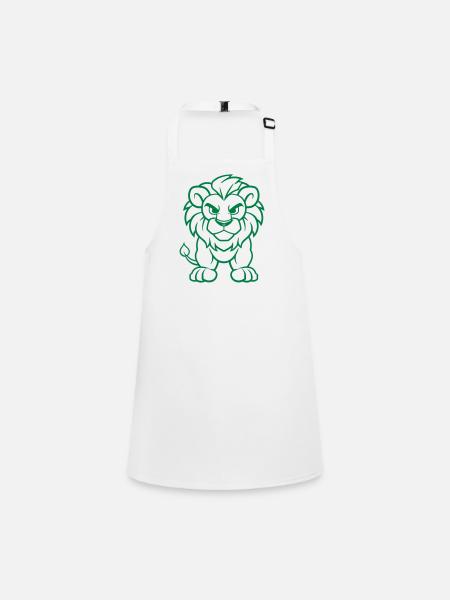 Lion Comic - Children's Apron - white - Front
