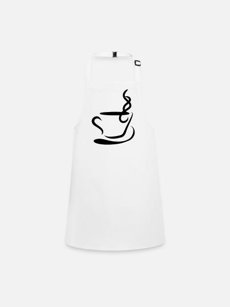 Idée cadeau d’illustration du café pour les buveurs de café - Tablier Enfant - blanc - Devant