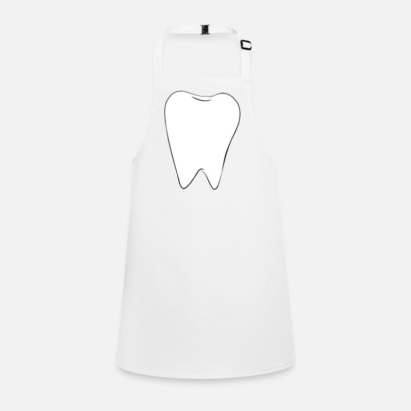 Weißer Zahn Schürze für Kinder